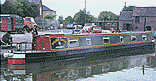 cruiser shaped back deck and stern of a narrowboat or canal boat.