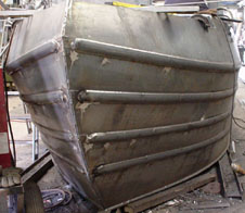 Narrowboat or canal boat steel shells and hulls.